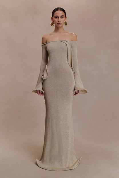 Louwen - Vestido Dorado Mazarine